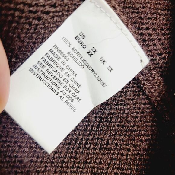 Vintage Joan Leslie Tiger Motif Brown Button Down Cardigan Size 2X - Picture 6 of 6